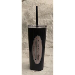Vineyard Vines Cup Lidded  Navy Blue Straw  Surfboard Tumbler 22.5 oz New  2019